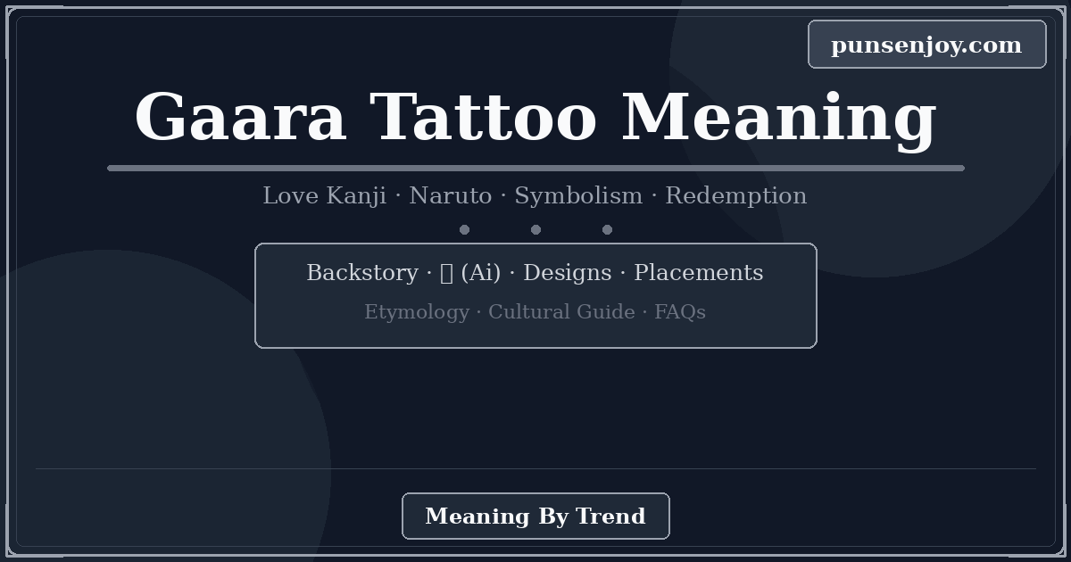 gaara tattoo meaning
