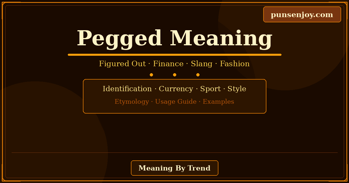 pegged meaning