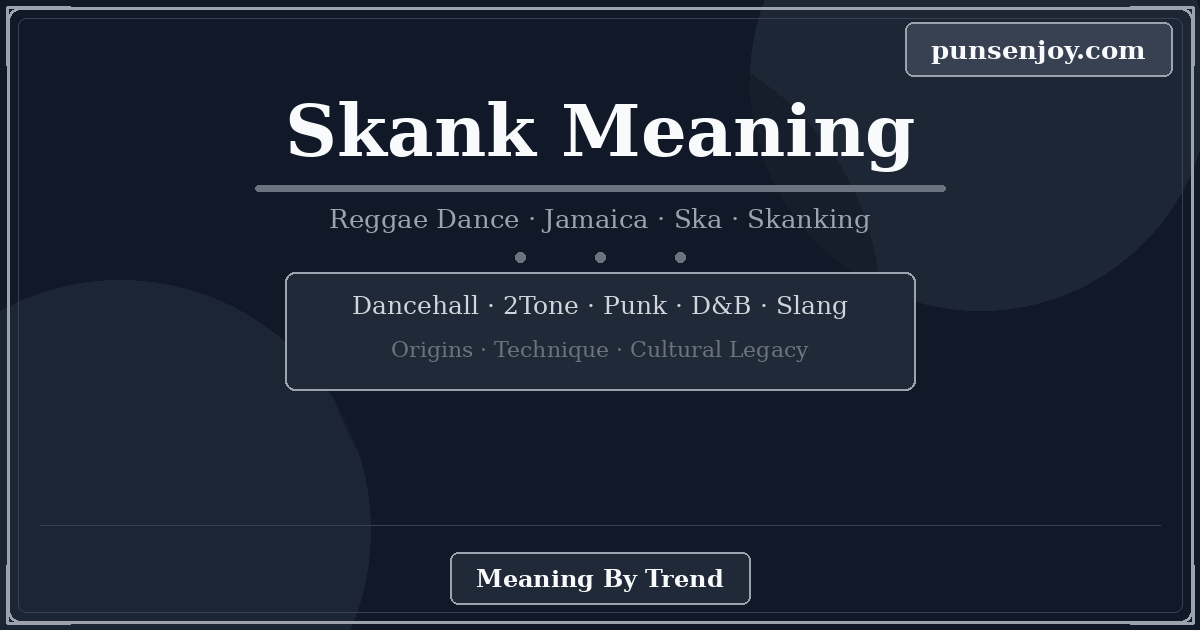 skank meaning