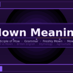 mown meaning