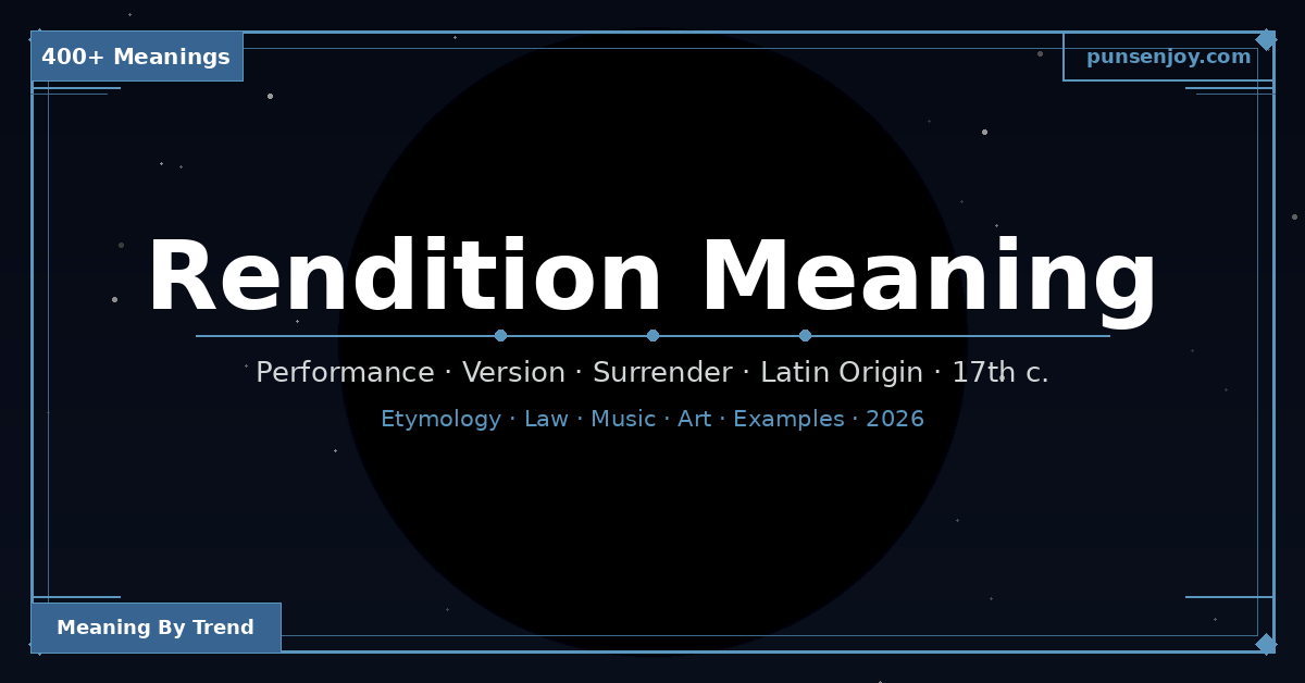 rendition meaning