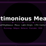 sanctimonious meaning